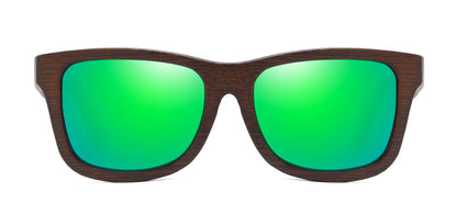 Natural Bamboo Wooden Sunglasses Handmade Polarized Glasses Mirror Coating Lenses Eyewear With Gift Box