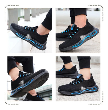 summer safety construction shoes breathable work shoes Indestructible Sneakers Unisex Men Safety Shoes For Work With Steel Toe