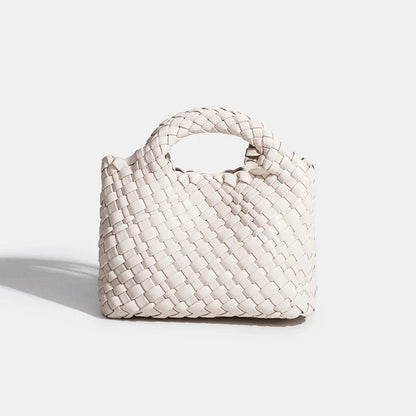 Designer bag Women's handbag Popular small size version PU leather woven bag Fashion style soft handmade bucket bag