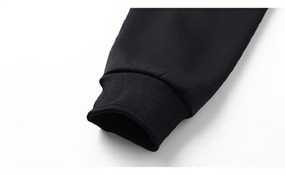 Winter Lambswool Zipper Hoodies Thicken Warm Jackets Long Sleeve Sweatshirts Casual Sports Fleece Black Coats Hooded Men Coat To