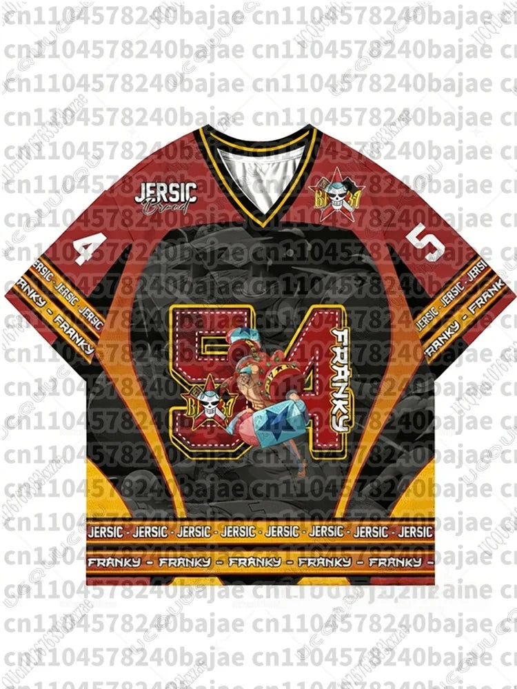 2026 Anime One Piece Luffy Special Edition Football Jerseys For Adult/Kids Summer Casual Harajuku Tees Luffy Tshirts Fans Tops