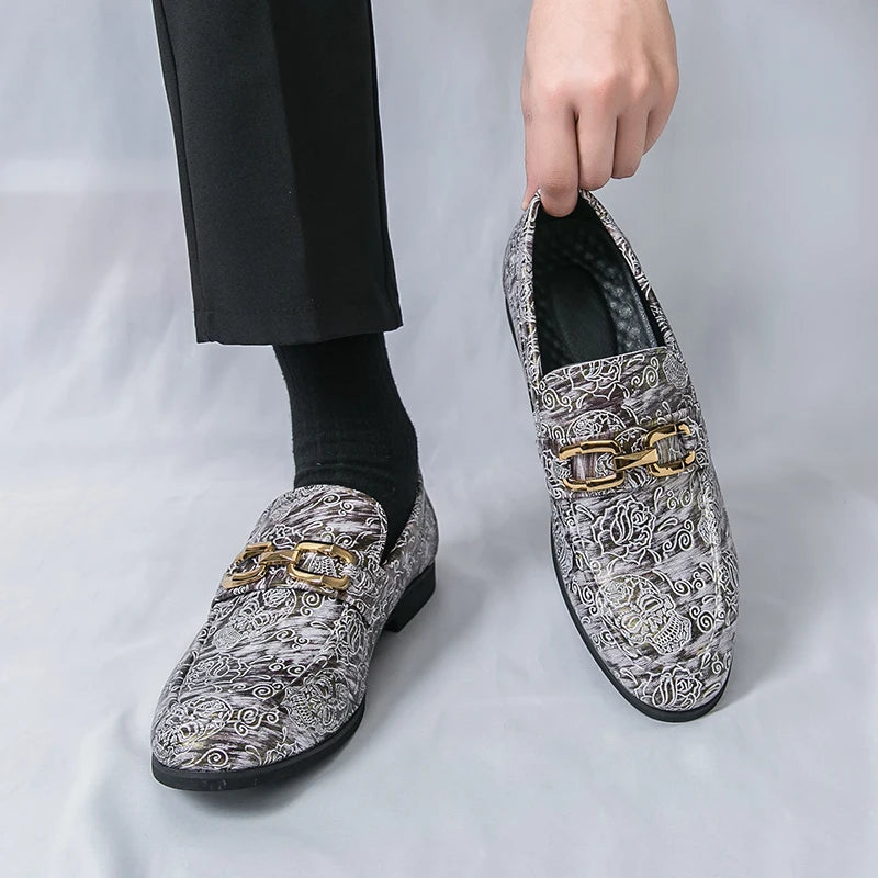 Leather Shoes Men's Business Shoes Luxury Brand Loafers Dress Moccasins Breathable Slip on Black Driving Shoes Male Formal Shoes