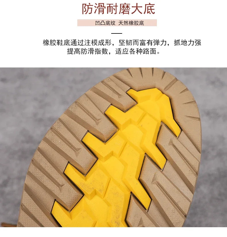 Hot Selling Winter Men Snow Boots High-quality Classic High Top Outdoor Hiking Shoes Anti Slip Thick Soled Practical Work Shoes