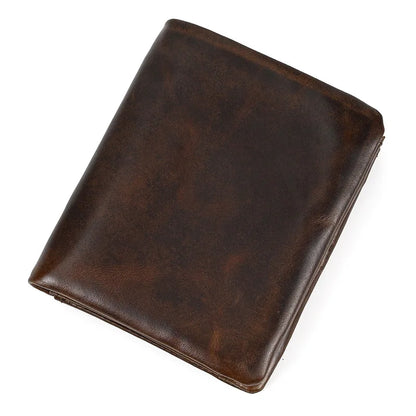 Men Card Holder Geestock Men's Wallet Rfid Credit Card ID Short Wallet Fashion Multi Card Retro Cowhide Coin Purse Casual wallet