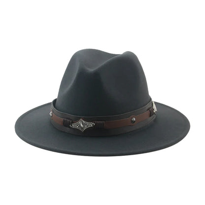 Hat Fedora Hats for Women Hats for Men Cowboy Hat Caps Big Size 62cm Western Cowboy Belt Cow Bands Fedoras Chapeau Feutre Homme