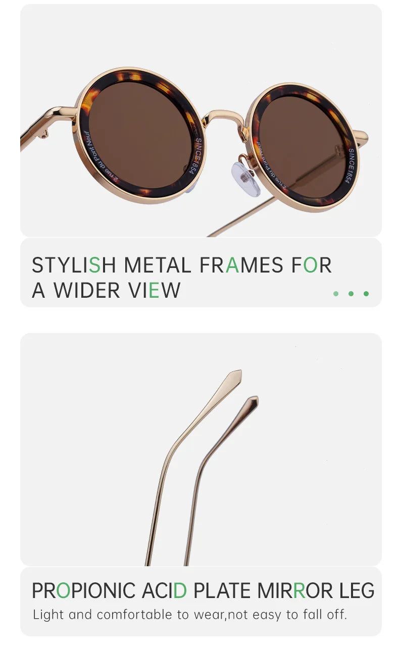 Round Steampunk Sunglass Men Vintage Punk Sunglasses Women Trendy Retro Fashion Glasses Gafas De Sol Hombre Lunette Soleil Femme