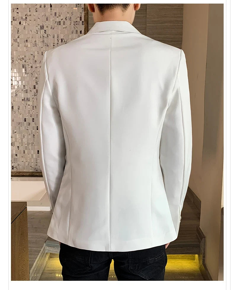 2022 Spring New Gradient Color Suit Jacket Men's Streetwear Korean Slim Fit Casual Blazer Wedding Business Clothing Suit Coats