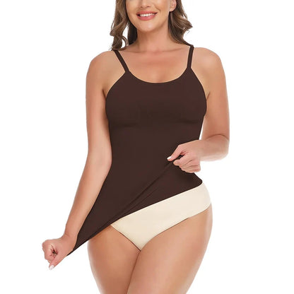 Seam-free Camisole Vest Shapewear Bodysuit for Women Tummy Control Butt Lifting Body Shaper Smooth Invisible Slimming Underwear