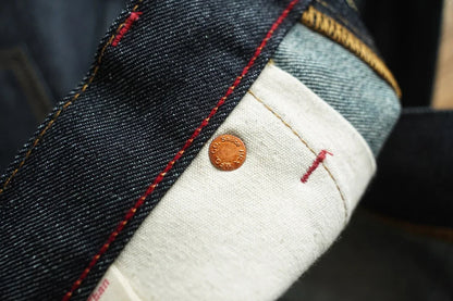 Summer Sanforized Selvedge Denim Jeans Cotton-ramie Men's Jeans Loose Fit High Rise 10oz