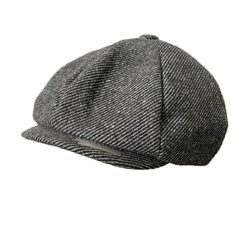 Vintage Men's Newsboy Cap With Blades Peaky Hats Women Men Berets Classic Woolen Octagonal Caps Casual Gatsby Flat Hat NZ297