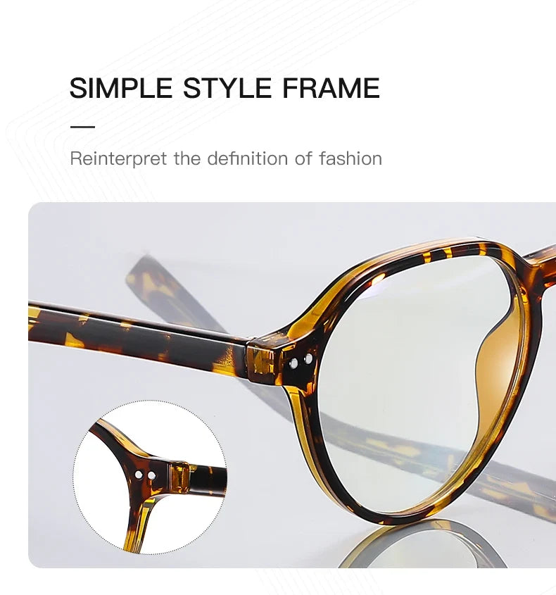 Retro TR Anti Blue Light Blocking Reading Glasses Women Computer Optics Eyeglasses Prescription Glasses Men PFD2094