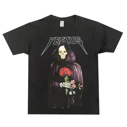 yeezus kanye west T shirt cotton streetwear concert hiphop short sleeve