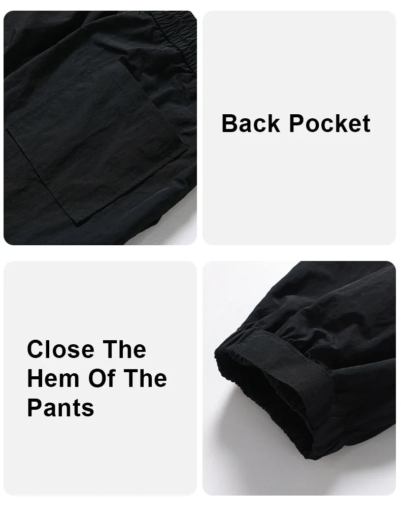 Men's Water-repellen Hiking Pants Quick Drying Fashion Cargo Pants Breathable Trousers Fishing Camping Outdoor Sport Pants