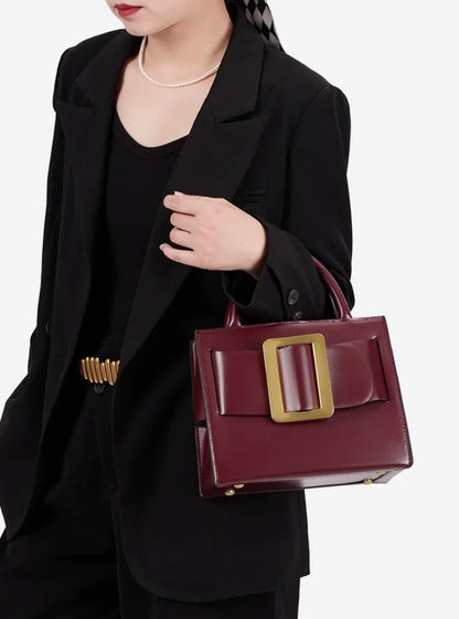 Chic Buckle Handbag Women 2026 New High Quality Trend Exquisite Luxe Shoulder Bag Distinctive Design Faux Leather Crossbody Bag