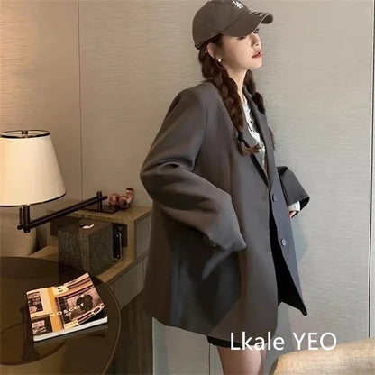 Women's Suit Coat 2025 Spring Autumn Temperament Split Design Sense Ladies Blazer Jacket Elegant Korean Version Lady Outerwear