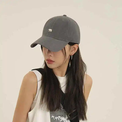 1pc Polar Bear Embroidered Baseball Hat for Men and Women,outdoor leisure Daily Leisure,Outdoor Travel,Sunscreen,Duck Tongue Hat