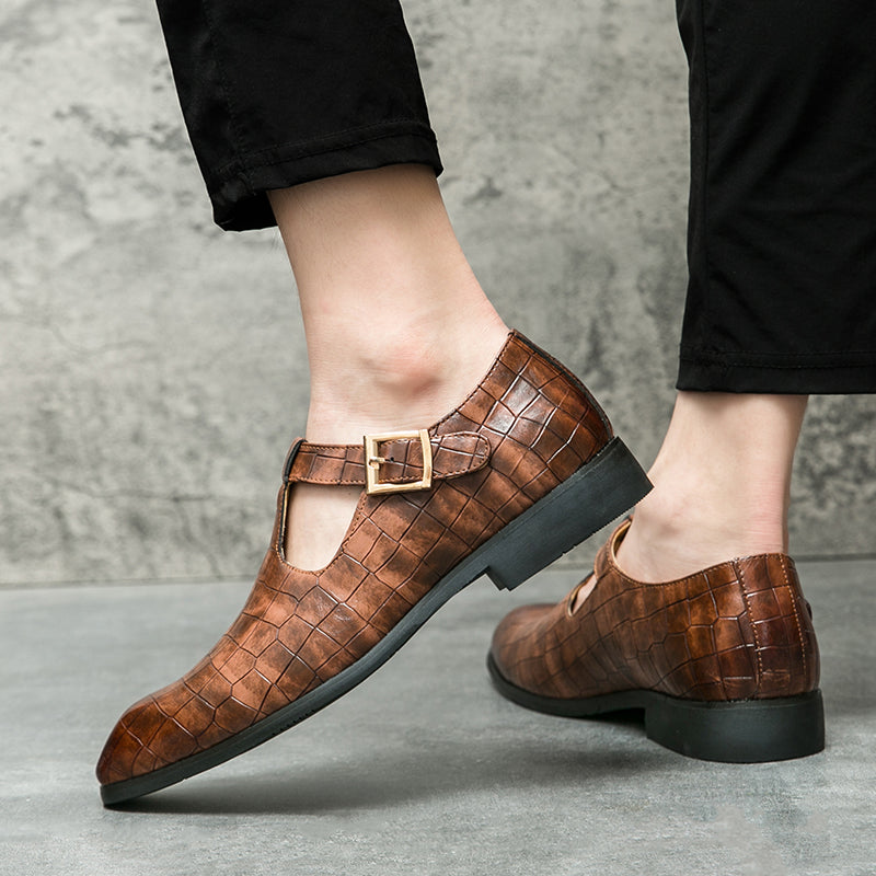Men's Dress Loafers Handmade PU Leather Shoes