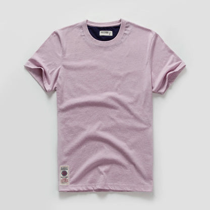 Men's T-shirt Cotton Solid Color t shirt Men Causal O-neck Basic Tshirt Male High Quality Classical Tops