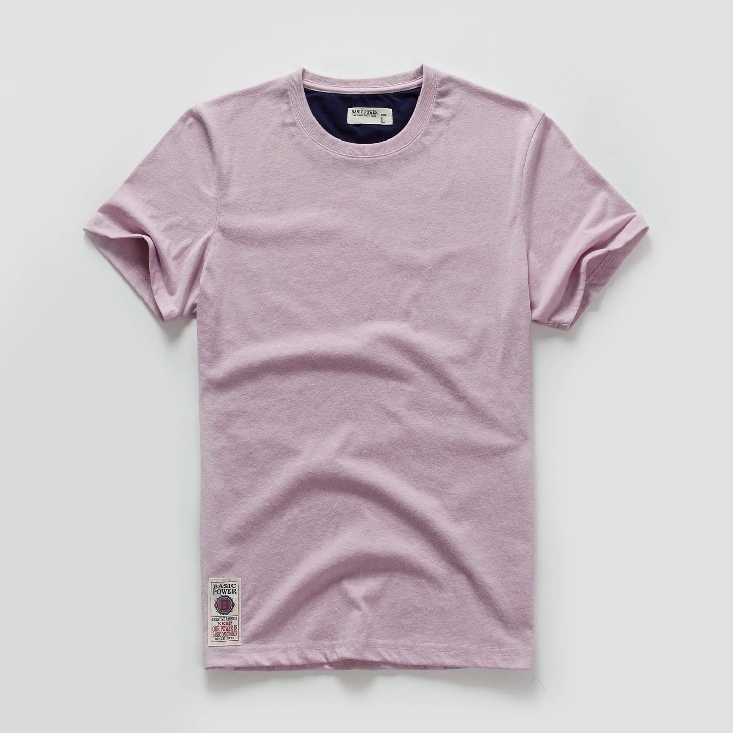 New Men Cotton Solid T-Shirt Mens Short Sleeve T-shirt Multi Pure Color Fancy Yarns T Shirt Color Wine White Blue