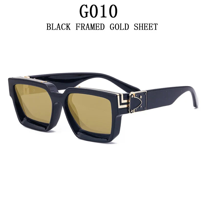 Millionaire Square Sunglasses For Men Vintage Luxury Sunglasses Women Retro Shades Fashion Glasses Gafas De Sol Sonnenbrille Sun