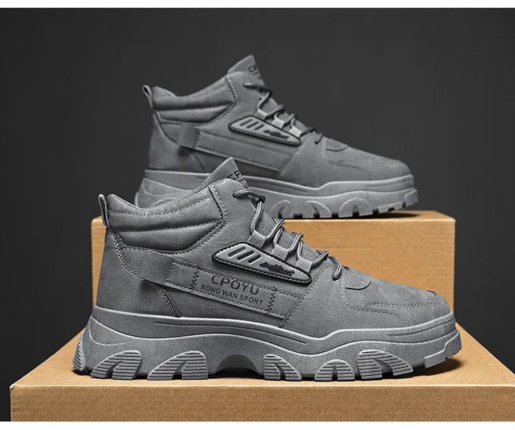 2024 new Winter Fashionable Sports Boots Anti Slip Outdoor Work Short Boots Comfortable Sport Casual Men's Mountain Shoes
