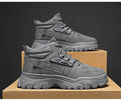 2024 new Winter Fashionable Sports Boots Anti Slip Outdoor Work Short Boots Comfortable Sport Casual Men's Mountain Shoes