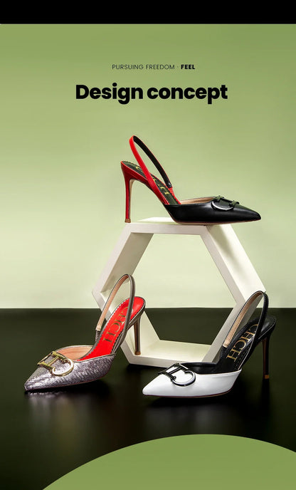 2025 spring and summer new high heels luxury brand ladies shoes sexy girls party sandals