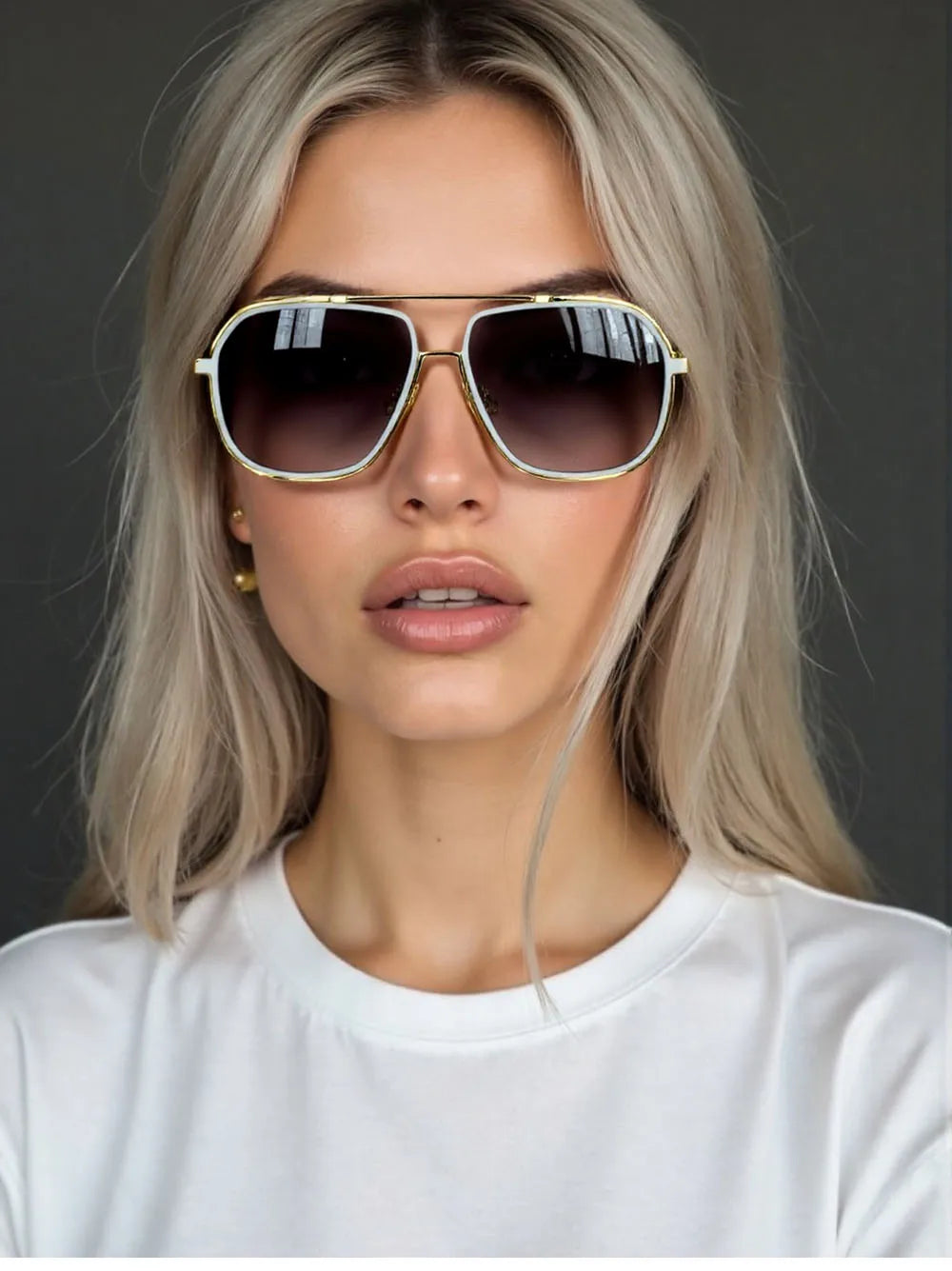 Fashion Sunglass Men Vintage Sunscreen Oversized Sunglasses Women Trendy Metal Glasses Gafas De Sol Hombre Lunette Soleil Femme
