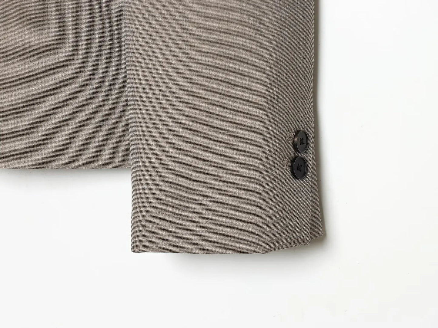 Vintage Solid Grey Elegant Woman Blazer Buttons Fashion 2026 Spring Office Lady Elegant Turtleneck Female Loose Outwear
