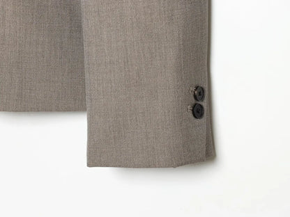 Vintage Solid Grey Elegant Woman Blazer Buttons Fashion 2026 Spring Office Lady Elegant Turtleneck Female Loose Outwear