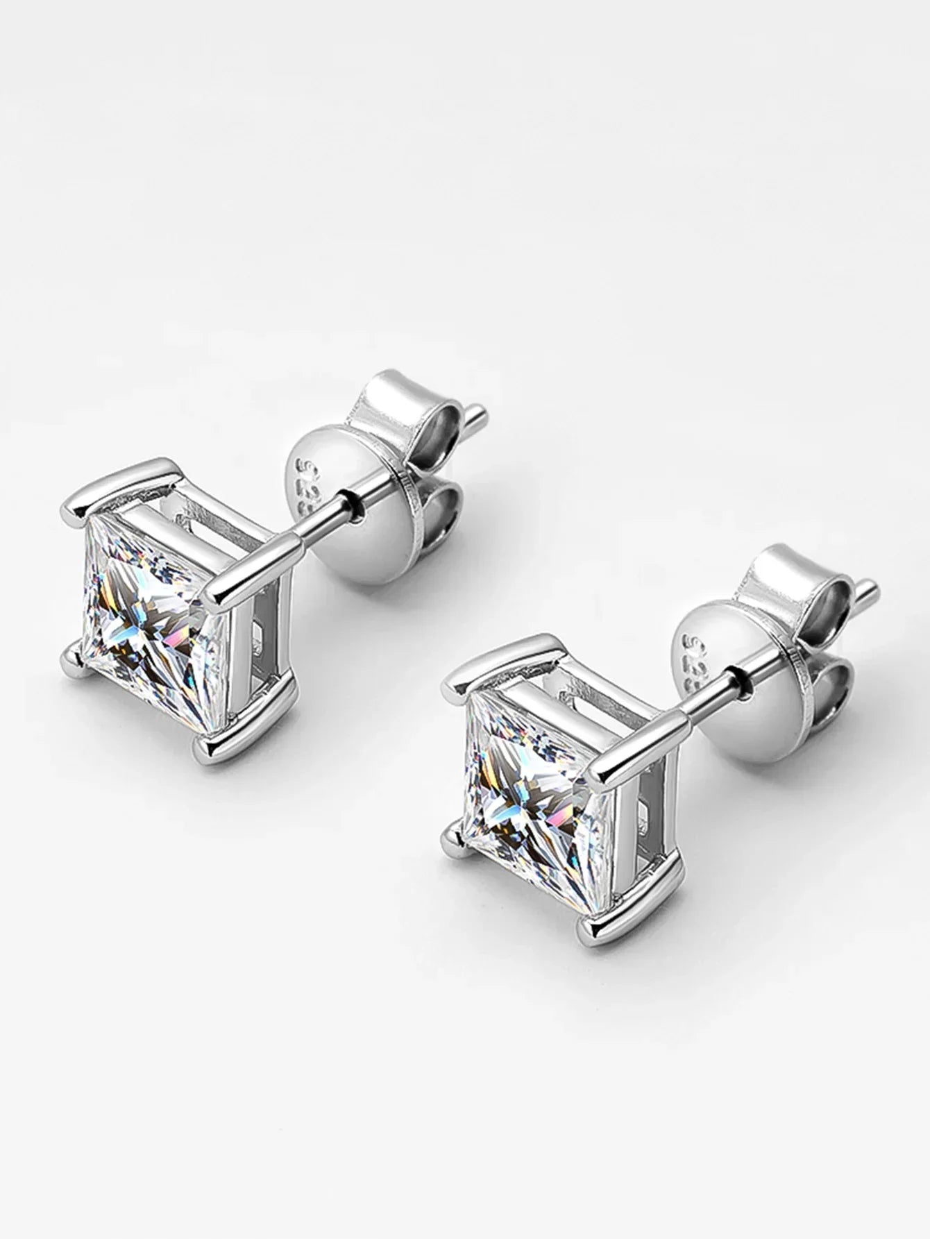 Real 1 Carat D Color Moissanite Stud Earrings For Women Top Quality 100% 925 Sterling Silver Sparkling Wedding Jewelry Hot