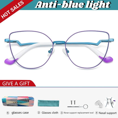 New Myopia Prescription Glasses Hyperopia Reading Glasses Anti Blue Light Computer Glasses Optical Eyeglasses Frame Women