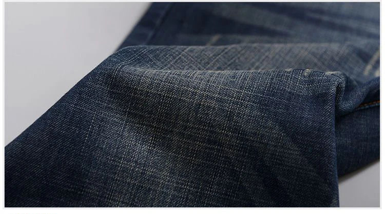 2026 New Men's Jean Spring Autumn Straight Trendy Pants Casual Denim Trousers Men Classic slim Stretch Jeans Fashion