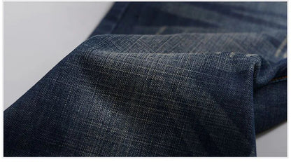 2026 New Men's Jean Spring Autumn Straight Trendy Pants Casual Denim Trousers Men Classic slim Stretch Jeans Fashion