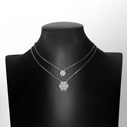 Honeycomb Shape Moissanite Pendant Necklace for Women 925 Sterling SilverCertified Certified 3.5cttw D Color Diamond Neck Chain