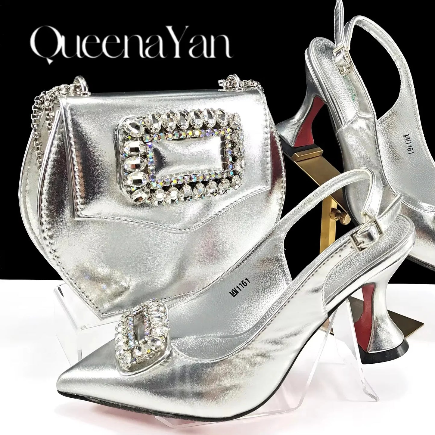 Inspired Elegant Women’s High Heels and Bag African Wedding Party Shoes and Bag–Fashionistas Exclusive Products