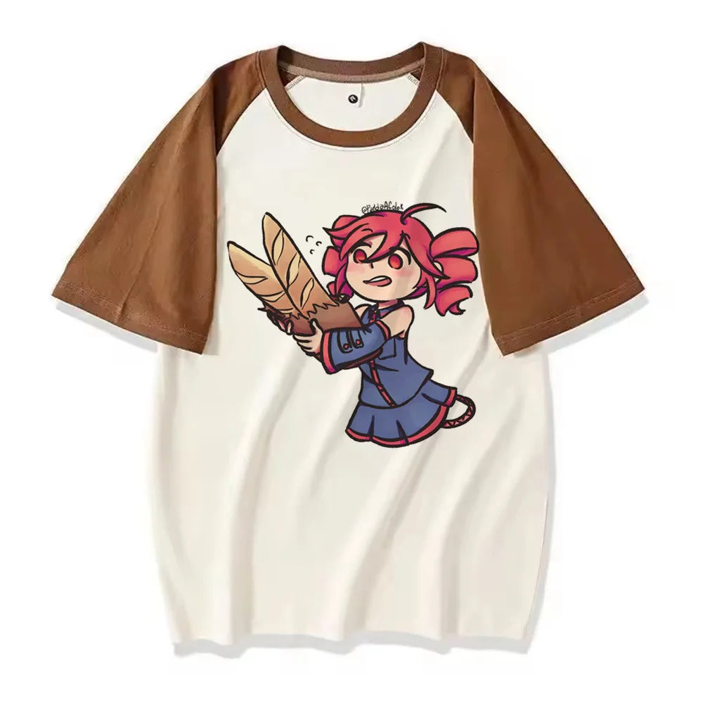 Kasane Teto tshirt girl Gothic Punk Comfortable aesthetic Colorful Y2k Pop Culture harajuku Psychedelic streetwear Retro