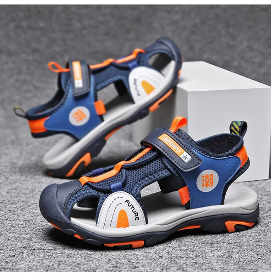 Children's Summer Sandals Comfortable Flat Non-Slip Outdoor Sports Casual Breathable Walking Shoes for Kids Boys Girls