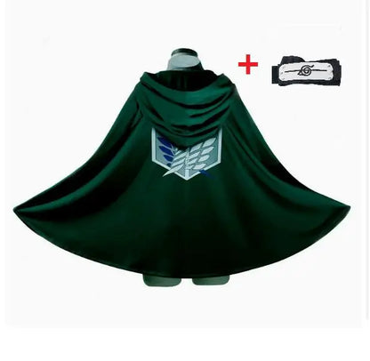 Anime Attack Cloak Shingeki No Kyojin Scouting Legion Cosplay Costume Cos Green Cape Mens Clothes Cosplay Costume Women