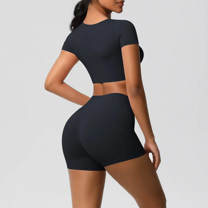 Workout Sportswear 2Pcs Piece Female Women Active Wear Sports Tank Top Women Gym Workout Leggins Booty Bum Leggins
