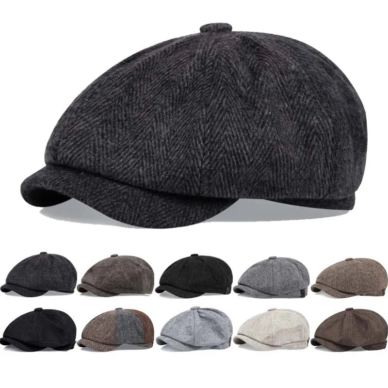 Men Casual Peaky Blinders hat Spring Autumn Retro Beret Hats Wild Casual Hats Unisex Wild Octagonal Cap girl Newsboy English hat