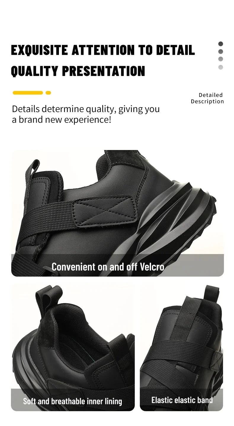 Lightweight Fashion 2024 Safety Shoes For Men Anti-smash Anti-puncture Work Sneakers Steel Toe Shoes Male Work Boots Protective