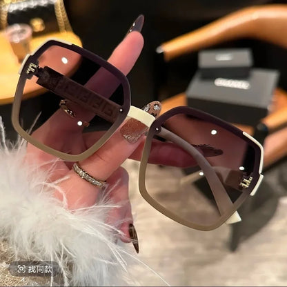 F New Fashion UV400 Sunglasses Women's Light Luxury Sunglasses High Quality Personality Trend Women's Men's Ladies Sun Glasses