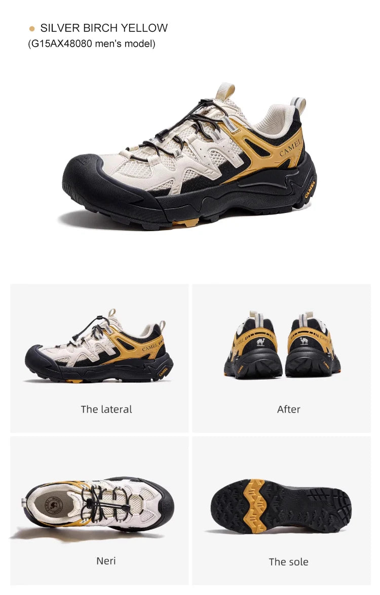 Hiking Shoes Breathable Mesh Casual Sports Shoes for Men Trekking Shoes Anti-slip and Shock Absorption 2025 New