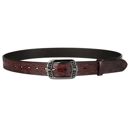 Women's Belt, Pure Cowhide Leather Belt, Women's Widened and Versatile Jeans, Fashionable and Decorative Belt