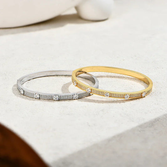 Bracelet jonc fin de luxe en moissanite avec diamants pour femmes et hommes, bijou classique en argent 925 pour fiançailles, mariage et usage quotidien