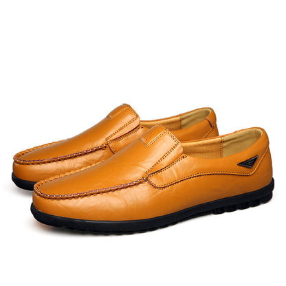 Genuine Leather Men Casual Shoes Brand Soft Italian Men Loafers Moccasins Breathable Slip on Black Driving Shoes Plus Size 37-47