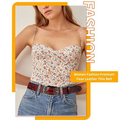 Women's Belt, Pure Cowhide Leather Belt, Women's Widened and Versatile Jeans, Fashionable and Decorative Belt