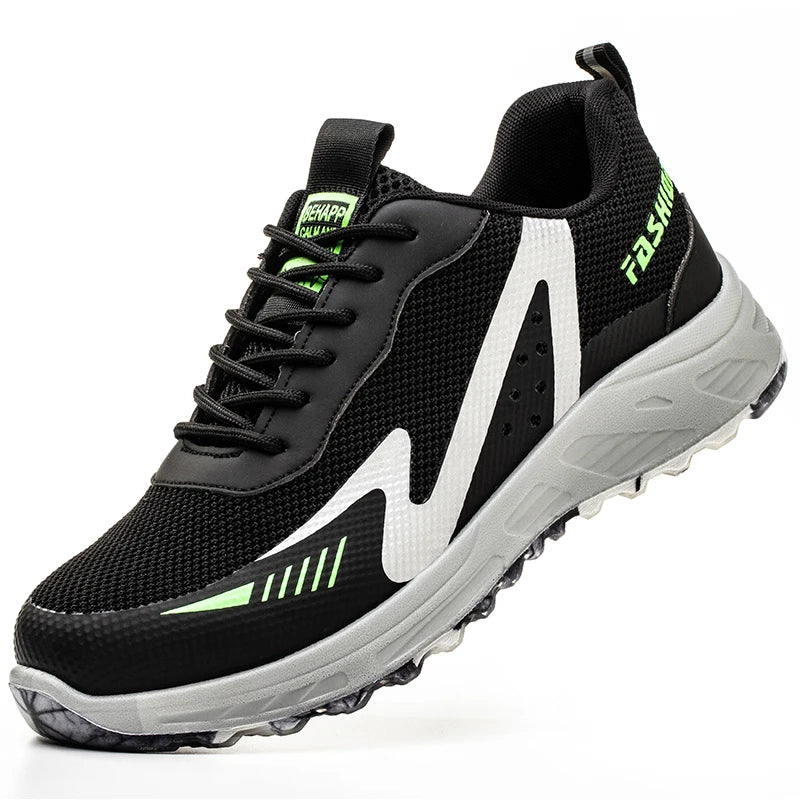 Fashion Insulation 6KV Plastic Toe Cap Labor Protection Shoes Anti Nail Indestructible Work Safety Boots Sneakers Male Footwear