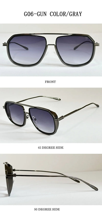 Fashion Sunglass Men Vintage Sunscreen Oversized Sunglasses Women Trendy Metal Glasses Gafas De Sol Hombre Lunette Soleil Femme